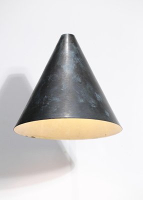 Large Patinated Tratten Wall Lamp by Hans Agne Jakobsson for Hans-Agne Jakobsson AB Markaryd, 1960s-YU-1312265