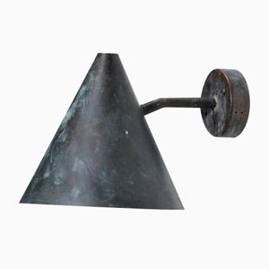 Large Patinated Tratten Wall Lamp by Hans Agne Jakobsson for Hans-Agne Jakobsson AB Markaryd, 1960s-YU-1312265