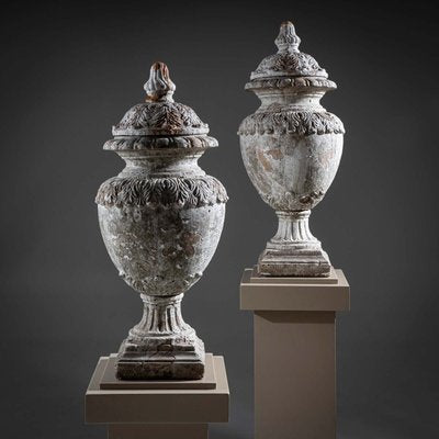 Large Patinated Urns, Set of 2-VEI-2022790