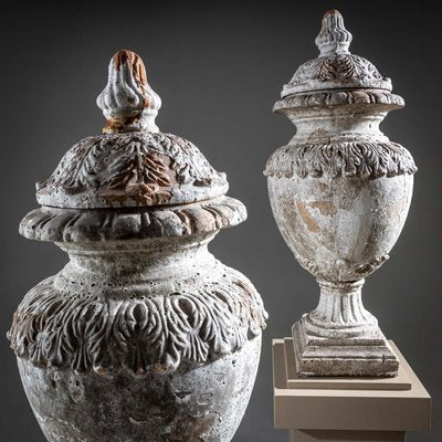 Large Patinated Urns, Set of 2-VEI-2022790