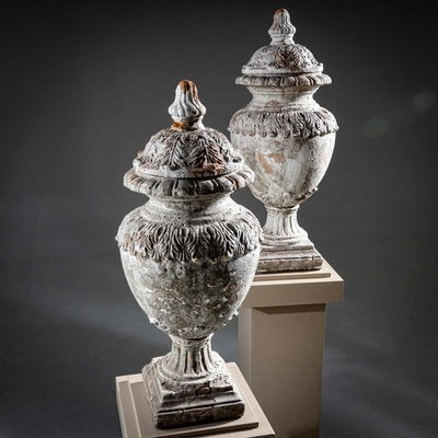 Large Patinated Urns, Set of 2-VEI-2022790