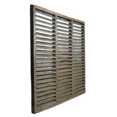 Large Patinated Wooden Shutter-NQ-1323251