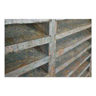 Large Patinated Wooden Shutter-NQ-1323251