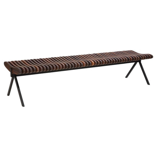 Large Perlude Bench in Walnut by Caroline Voet