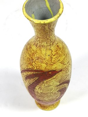 Large Phoenix Motif Handmade Vase from Illes, 1970s-UWE-994503