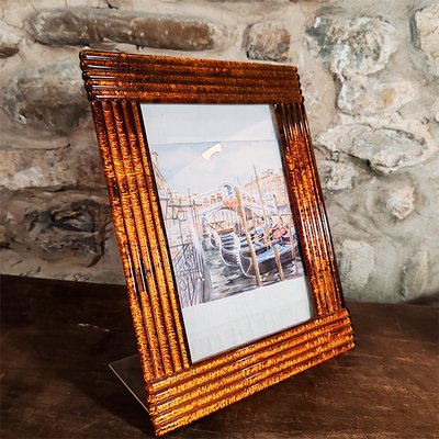 Large Photo Frame in Handcrafted Murano Glass from G. Art, Italy, 1970s-YHS-2031541