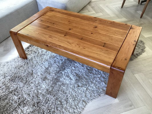 Large Pine Coffee Table, France, 1970s-SU-1386263