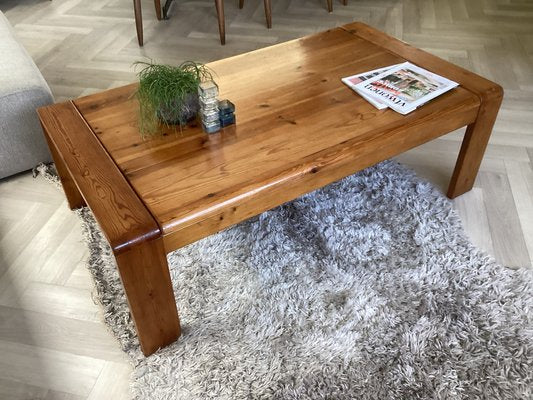 Large Pine Coffee Table, France, 1970s-SU-1386263