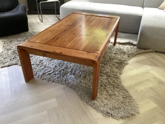 Large Pine Coffee Table, France, 1970s-SU-1386263