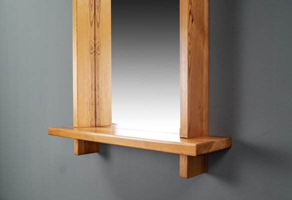 Large Pine Mirror in the style of Roland Wilhelmsson, Sweden, 1960s-VLO-1703198