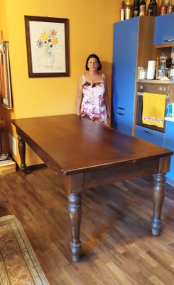 Large Pinewood Bistro Table, 1920s-EI-1005219