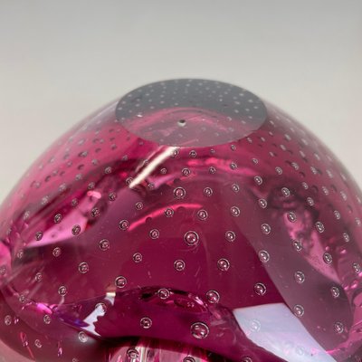 Large Pink Murano Bubble Glass Bowl, Italy, 1970s-QZ-1094379