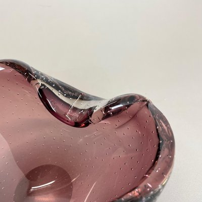 Large Pink Murano Bubble Glass Bowl or Ashtray, Italy, 1970s-QZ-1437219