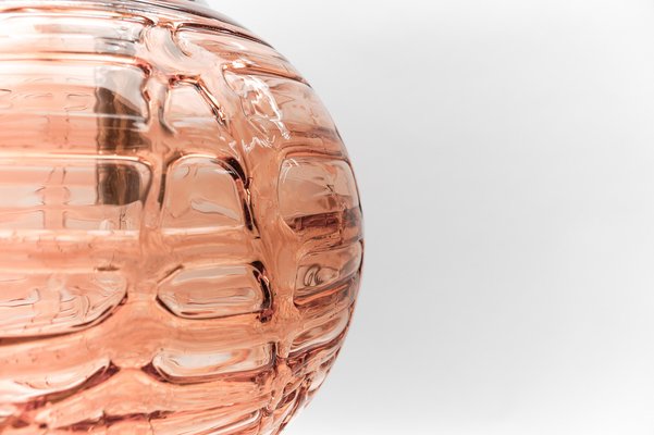 Large Pink Murano Glass Ball Pendant Lamp from Doria Leuchten, Germany, 1960s-KQB-1742717