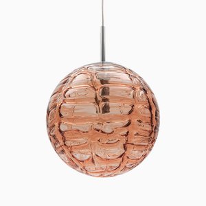 Large Pink Murano Glass Ball Pendant Lamp from Doria Leuchten, Germany, 1960s-KQB-1742717