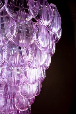 Large Pink Murano Glass Shell Chandelier, 1980s-MBH-1032628