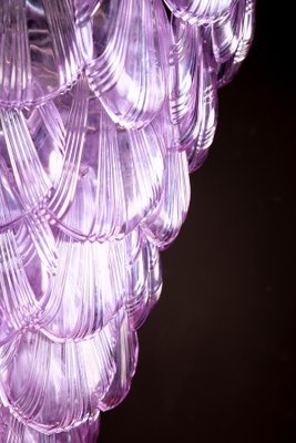 Large Pink Murano Glass Shell Chandelier, 1980s-MBH-1032628