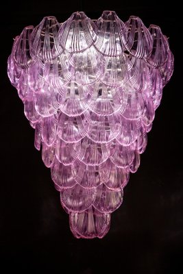 Large Pink Murano Glass Shell Chandelier, 1980s-MBH-1032628