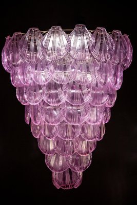 Large Pink Murano Glass Shell Chandelier, 1980s-MBH-1032628