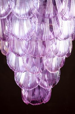 Large Pink Murano Glass Shell Chandelier, 1980s-MBH-1032628