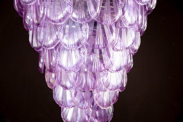 Large Pink Shell Murano Glass Chandelier, 1980-MBH-1031714