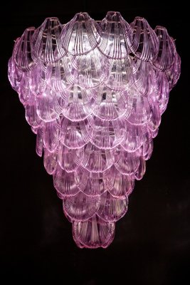 Large Pink Shell Murano Glass Chandelier, 1980-MBH-1032417