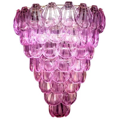 Large Pink Shell Murano Glass Chandelier, 1980-MBH-1031714