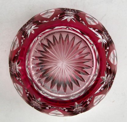 Large Pique Fleurs Vase in Cut-to-Clear Crystal with Grille from Val Saint Lambert, 1935-MJY-1371297