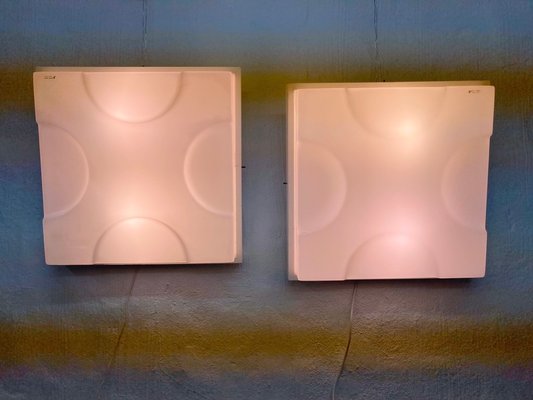 Large Plastic Wall Lamps by Harvey Guzzini, 1960s, Set of 2-AET-2034580