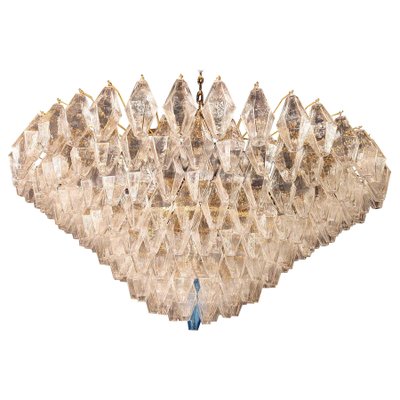 Large Poliedri Murano Glass Ceiling Light or Chandelier-MBH-1032336