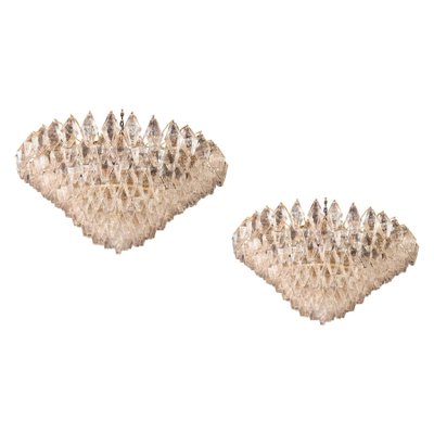 Large Poliedri Murano Glass Ceiling Lights or Chandeliers, Set of 2-MBH-1032671