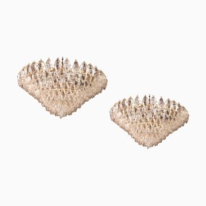 Large Poliedri Murano Glass Ceiling Lights or Chandeliers, Set of 2-MBH-1032671