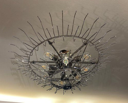 Large Poliedri Murano Glass Chandelier, 1990s-MBH-1799902