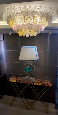 Large Poliedri Murano Glass Chandelier, 1990s-MBH-1799902