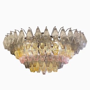 Large Poliedri Murano Glass Chandelier, 1990s-MBH-1799902