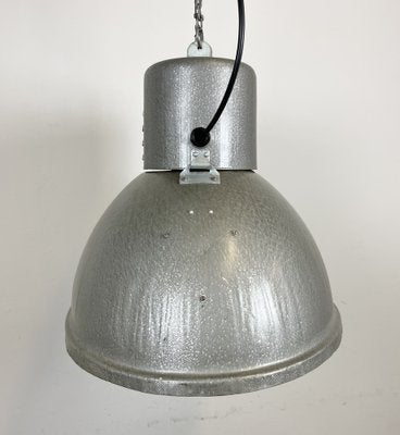 Large Polish Industrial Factory Oval Pendant Lamp from Mesko, 1970s-CGF-1369100