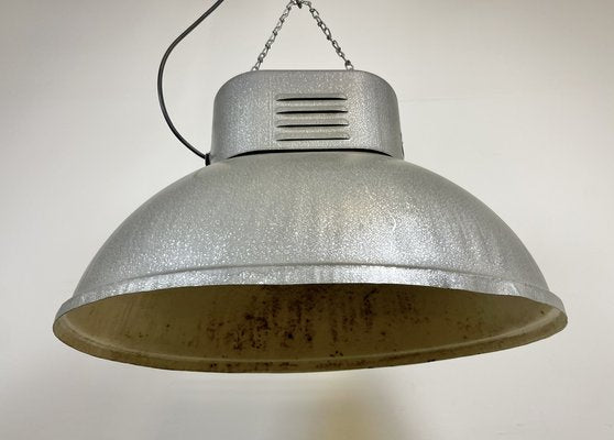 Large Polish Industrial Factory Oval Pendant Lamp from Mesko, 1970s-CGF-1369100