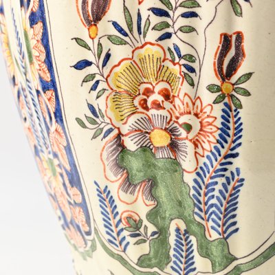 Large Polychrome Delft Vase by Louis Fourmaintraux-IXK-1757956