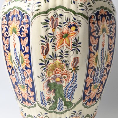 Large Polychrome Delft Vase by Louis Fourmaintraux-IXK-1757956