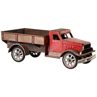 Large Polychrome Painted Metal Model of a Lorry-TDA-1376356