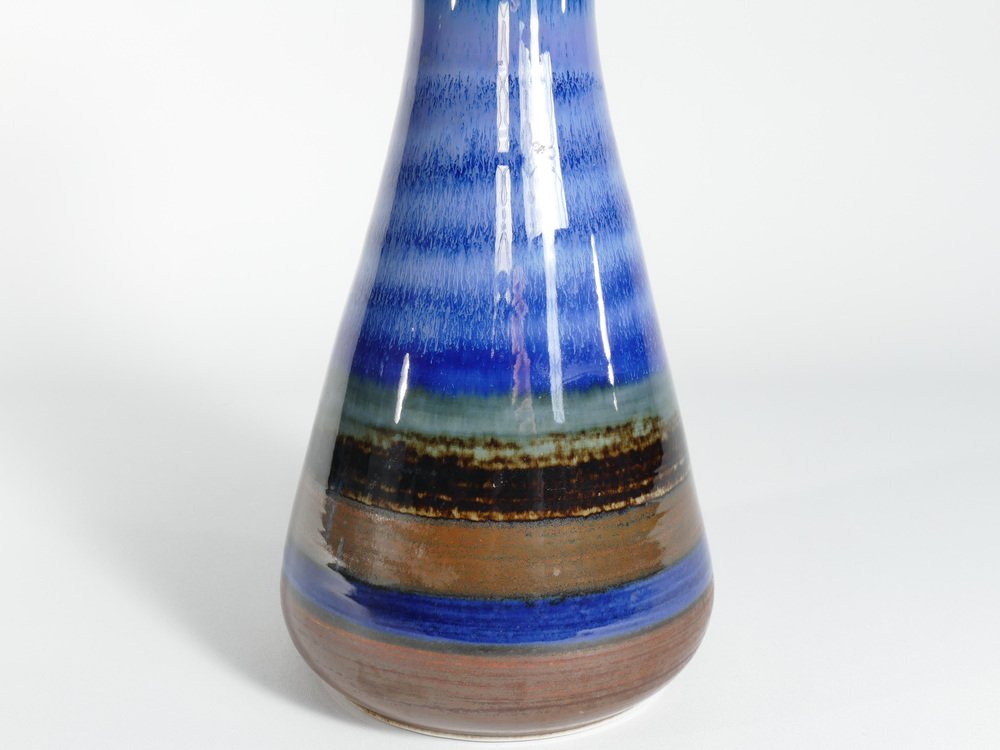 Large Polychrome Stoneware Vase by Gösta Millberg for Rörstrand, Sweden, 1960s