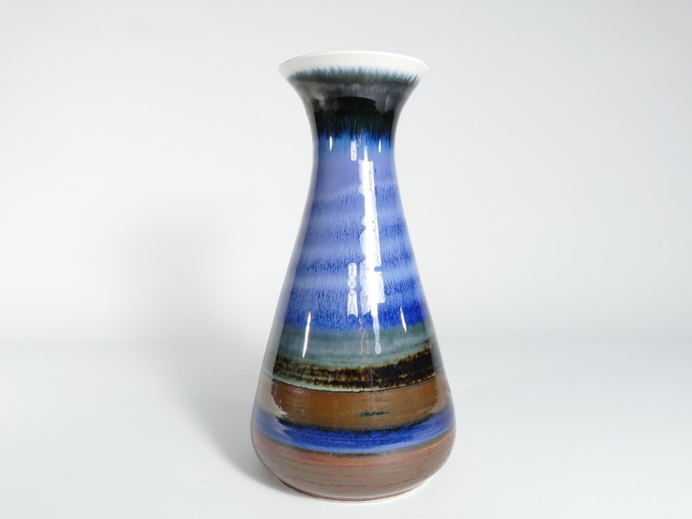 Large Polychrome Stoneware Vase by Gösta Millberg for Rörstrand, Sweden, 1960s