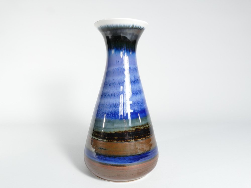 Large Polychrome Stoneware Vase by Gösta Millberg for Rörstrand, Sweden, 1960s