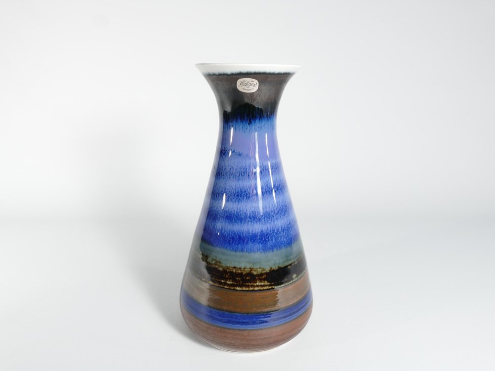 Large Polychrome Stoneware Vase by Gösta Millberg for Rörstrand, Sweden, 1960s