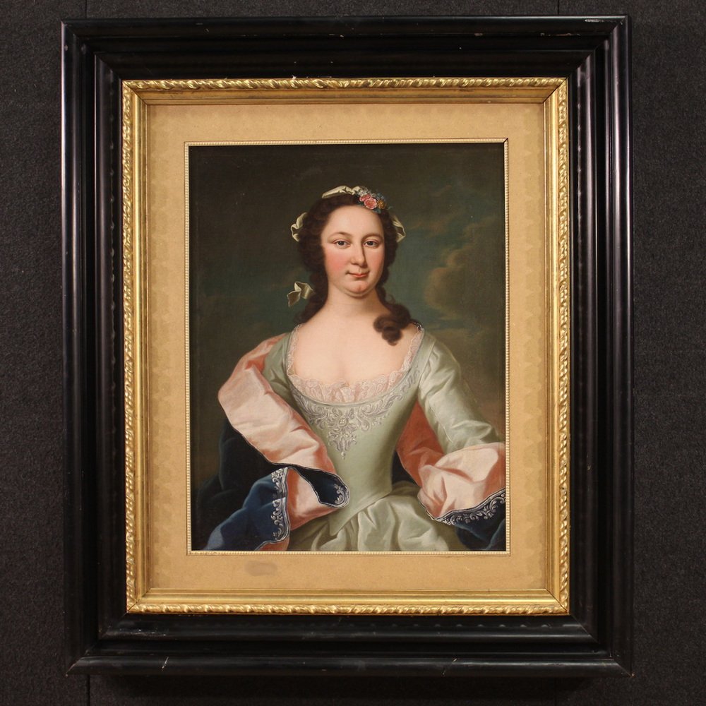 Large Portrait of a Gentlewoman, 1870, Oil on Canvas, Framed