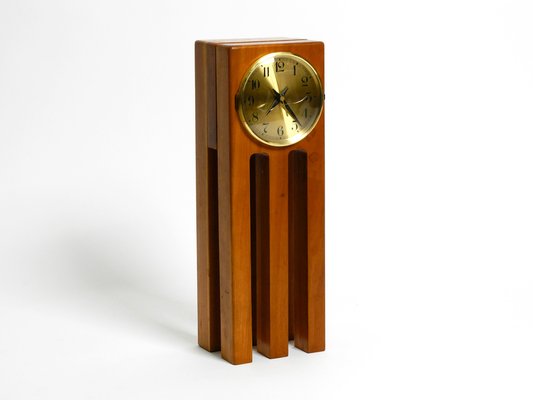 Large Postmodern Table Clock in Cherry Wood, 1980s-RR-1291055