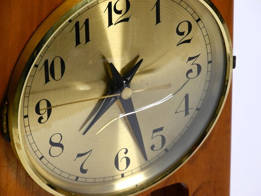 Large Postmodern Table Clock in Cherry Wood, 1980s-RR-1291055