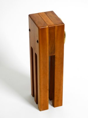 Large Postmodern Table Clock in Cherry Wood, 1980s-RR-1291055