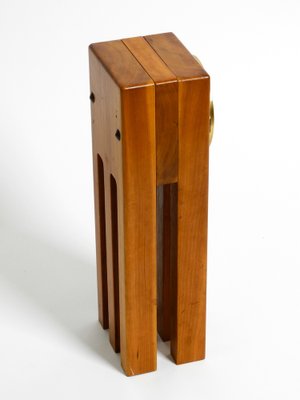 Large Postmodern Table Clock in Cherry Wood, 1980s-RR-1291055