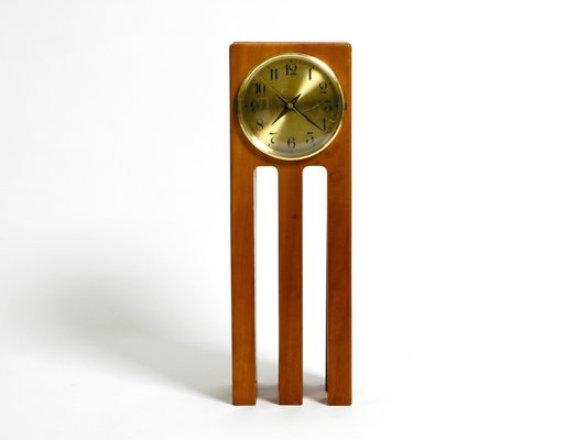 Large Postmodern Table Clock in Cherry Wood, 1980s-RR-1291055